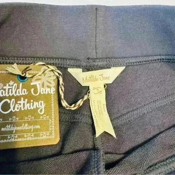 Matilda Jane Women’s Leggings small gray NWT pants comfort stretch leisure - Picture 3 of 8